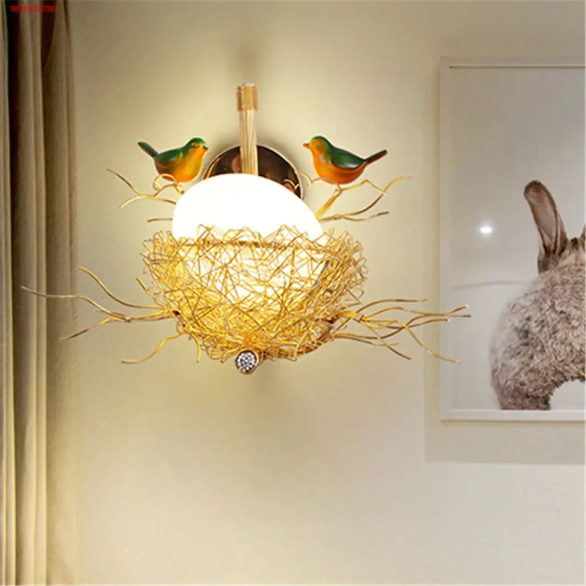 Applique Murale Dorée Oiseaux Perchés – Vora