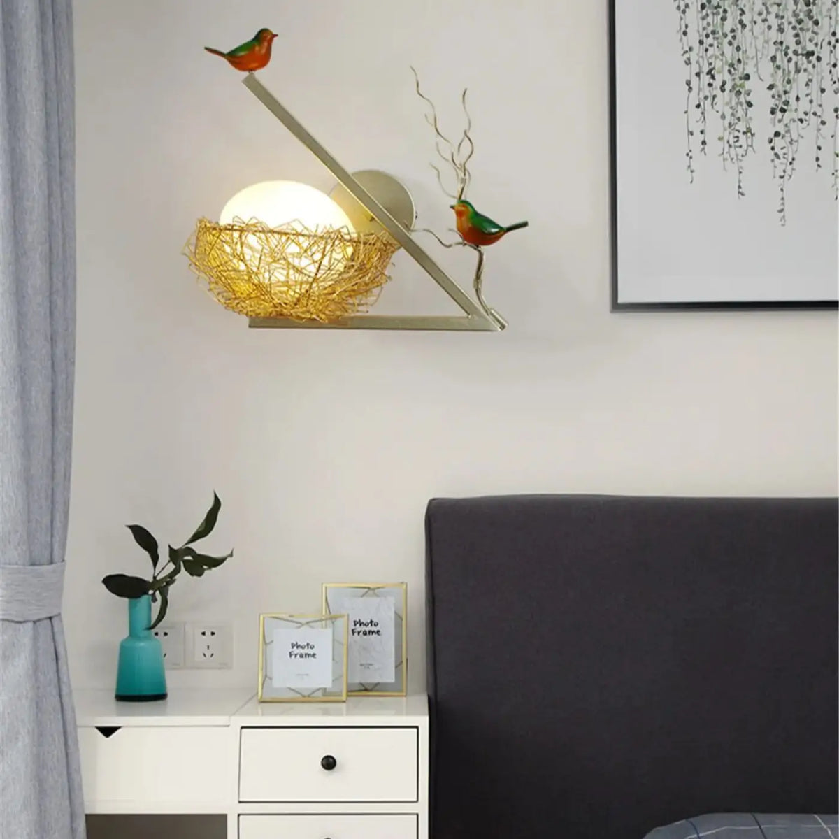 Applique Murale Dorée Oiseaux Perchés – Vora