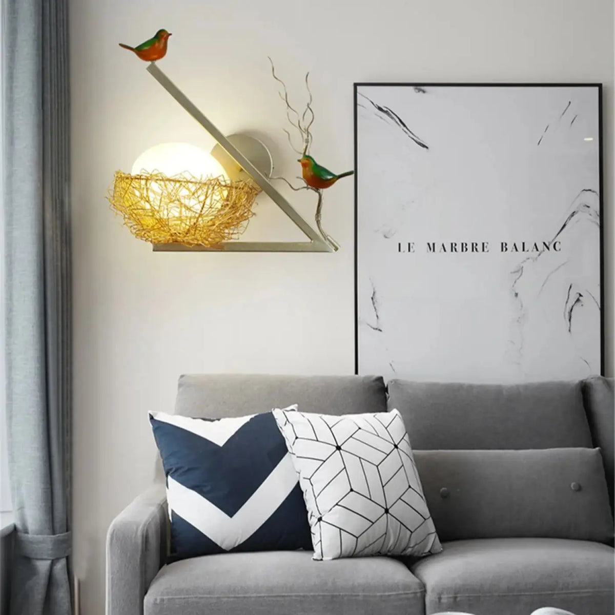 Applique Murale Dorée Oiseaux Perchés – Vora