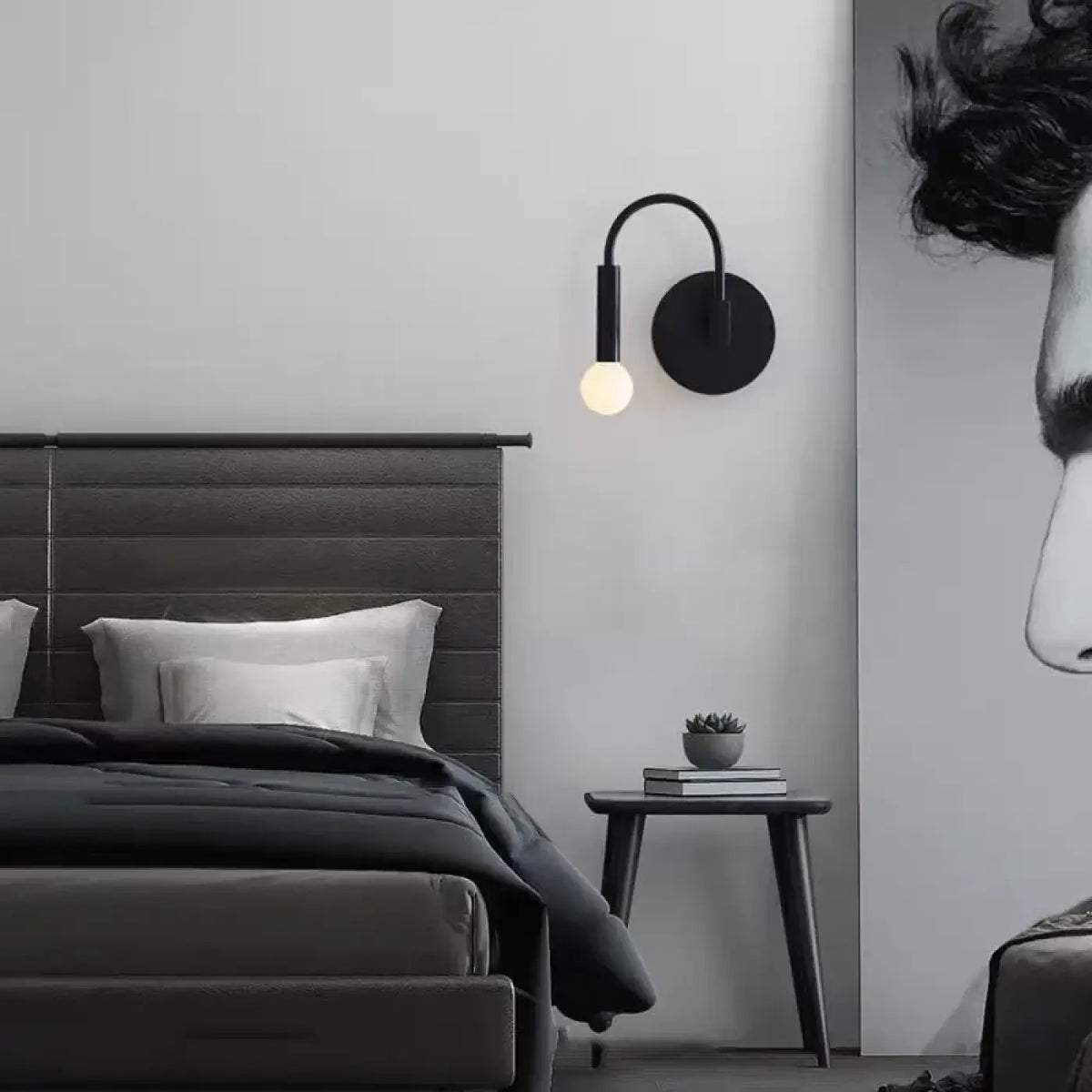 Applique Murale Noire Minimaliste – Kedine