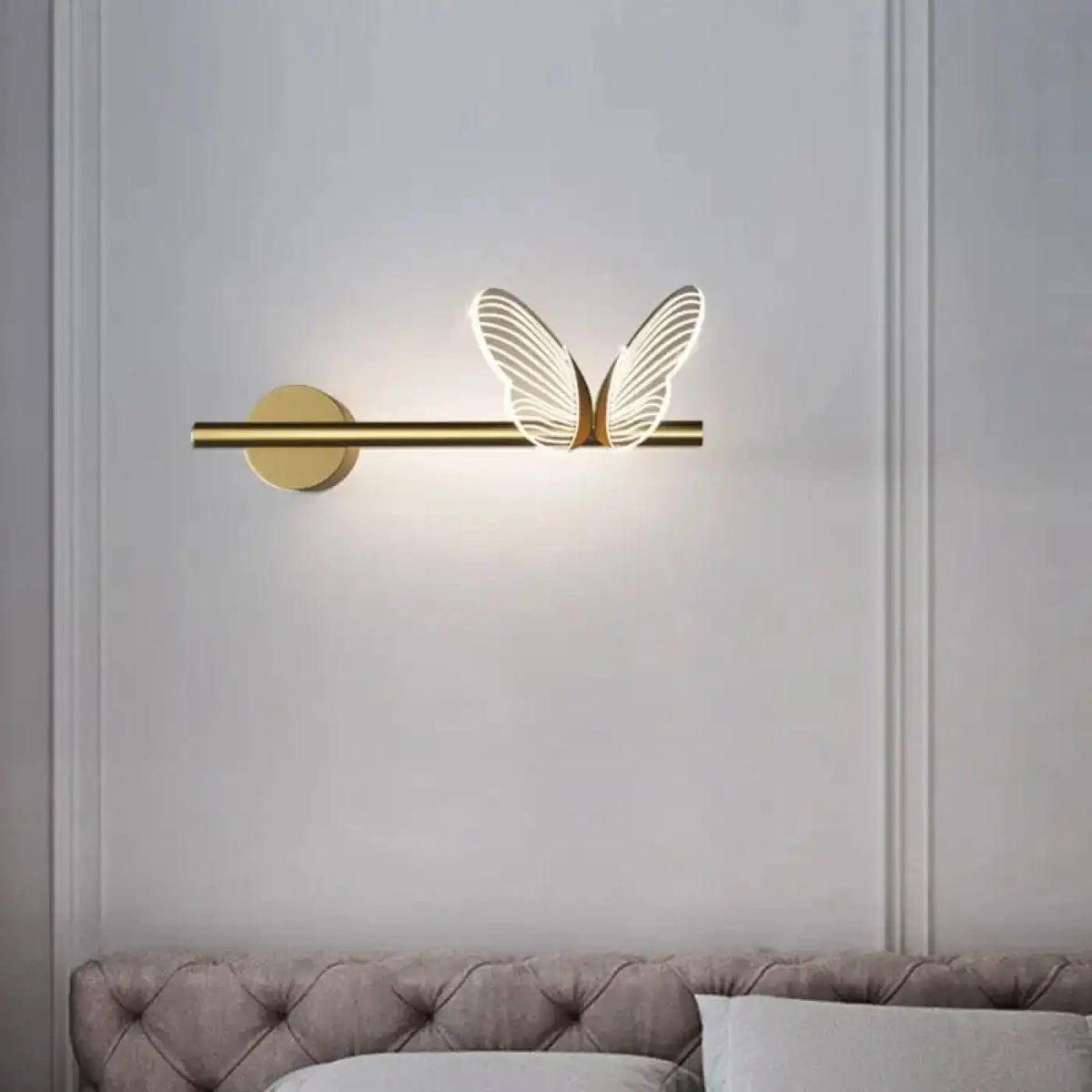Applique Murale Papillon Support Doré – Damio