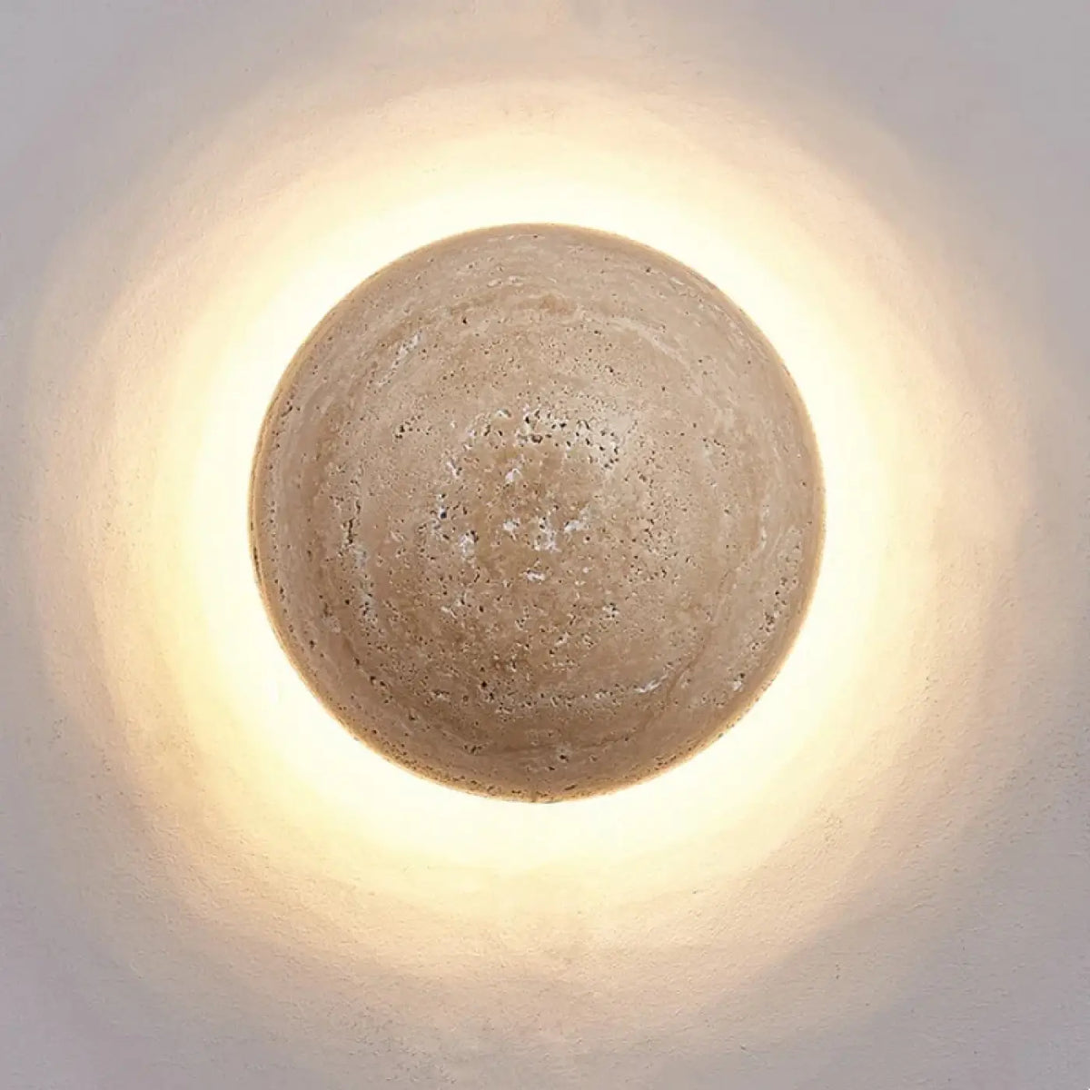 Applique Murale LED en Pierre Beige – Énon