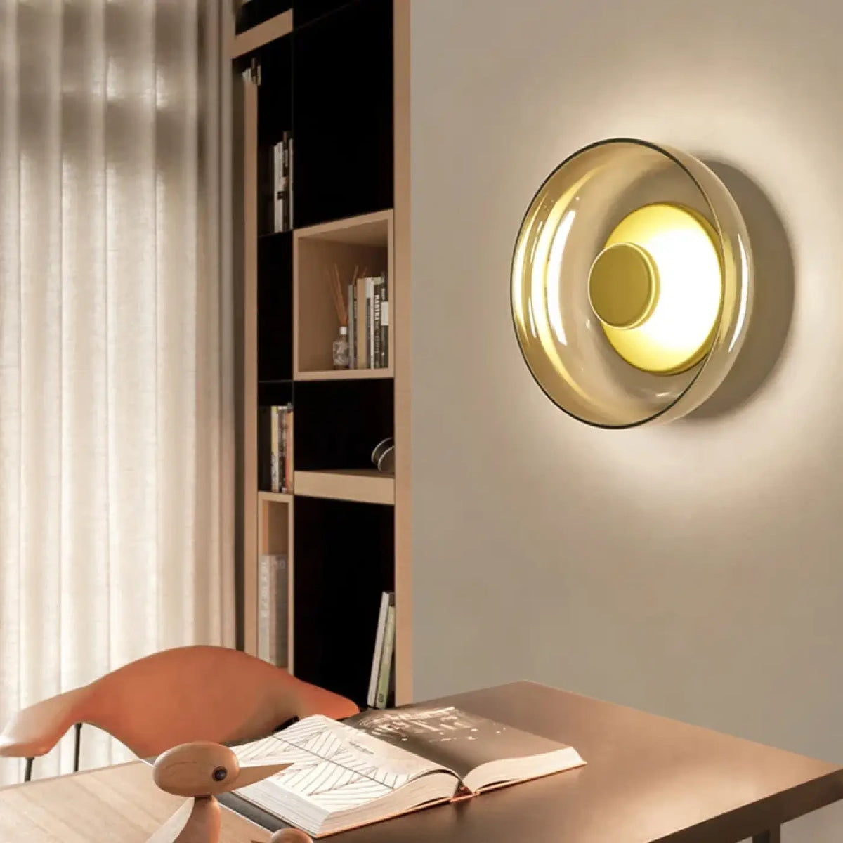 Applique Murale Rétro Abat-jour en Verre – Linelle