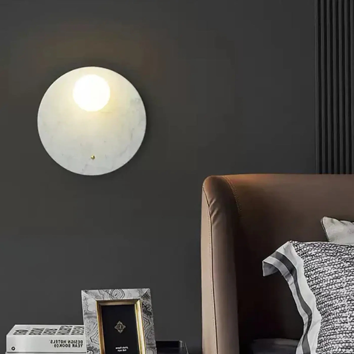 Applique Murale Ronde Effet Marbre – Bélis