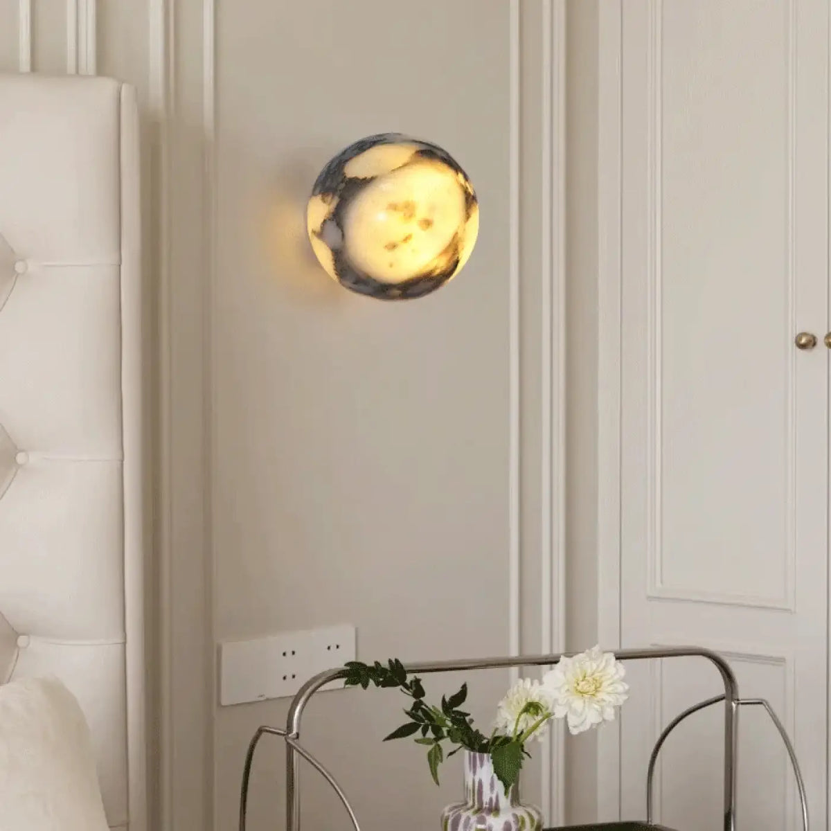 Applique Murale Ronde Marbrée Bicolore – Lesel