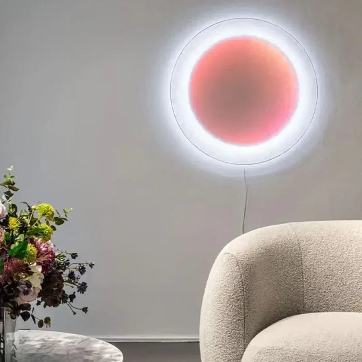 Applique Murale Ronde Multicolore Dimmable – Zirel