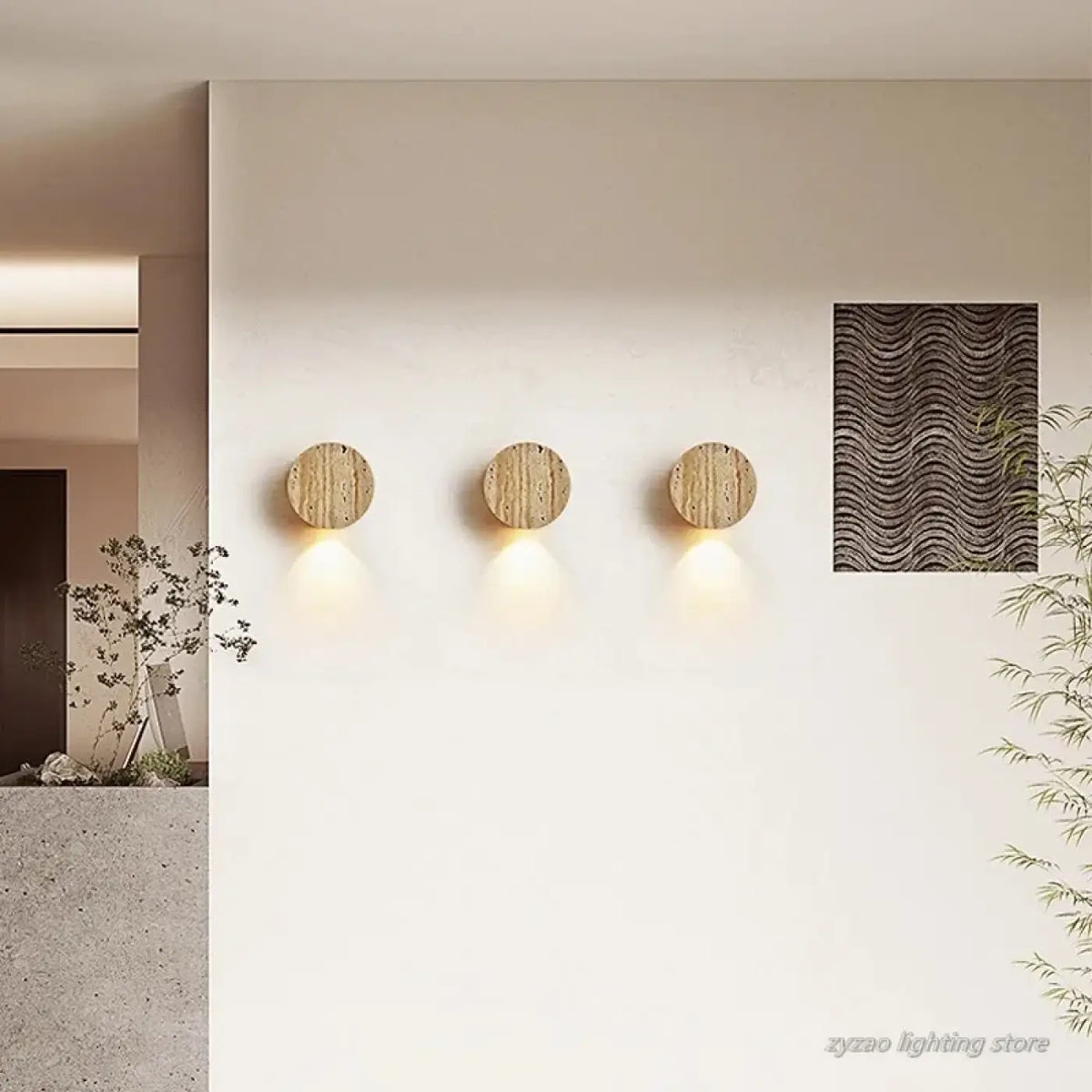 Applique Murale LED Ronde Effet Pierre – Fasio