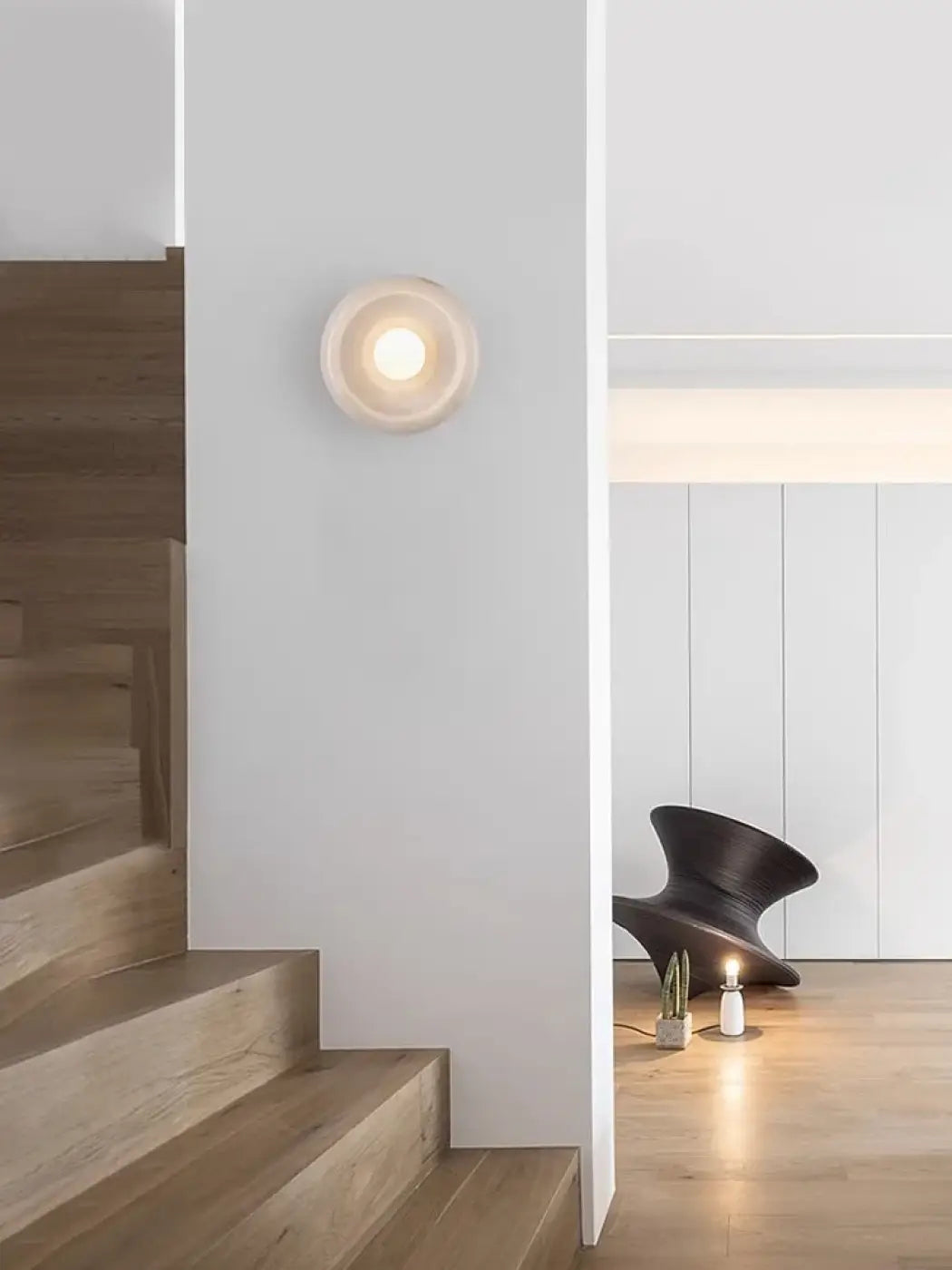 Applique Murale Ronde en Pierre LED – Seline