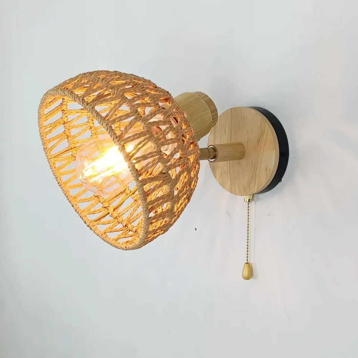 Applique Murale Rotin avec Interrupteur – Jénia