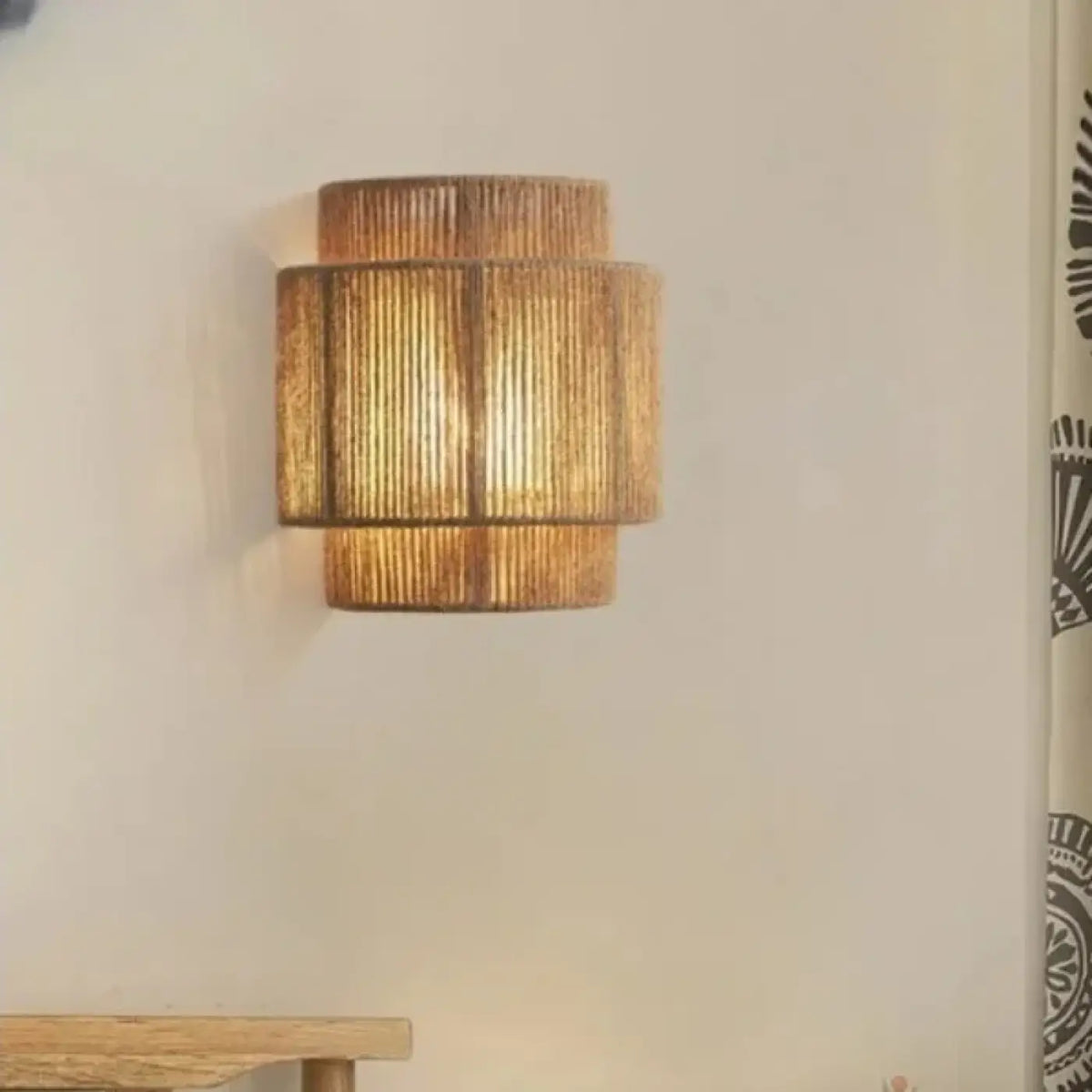 Applique Murale en Rotin Naturel – Temelle