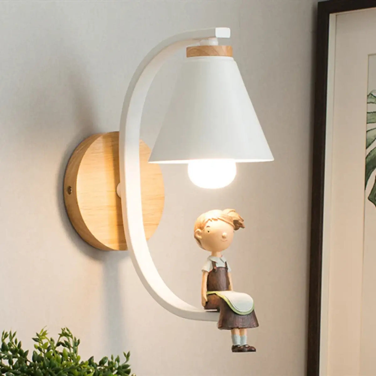Applique Murale Tête de Lit Fillette Assise – Fedio