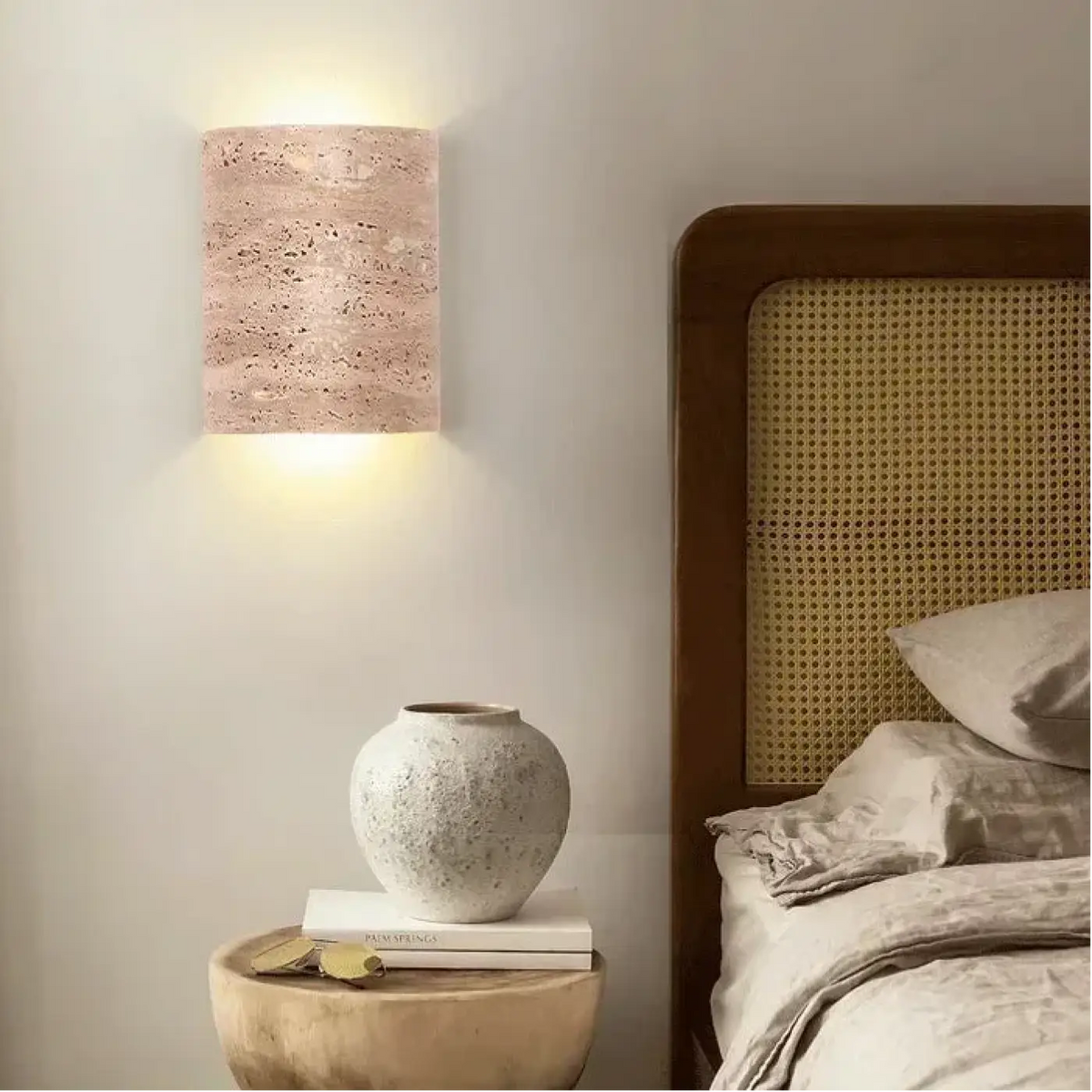 Applique Murale LED en Travertin – Bonette