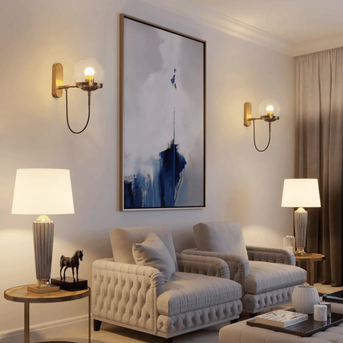 Applique Murale en Verre Transparent – Dinon
