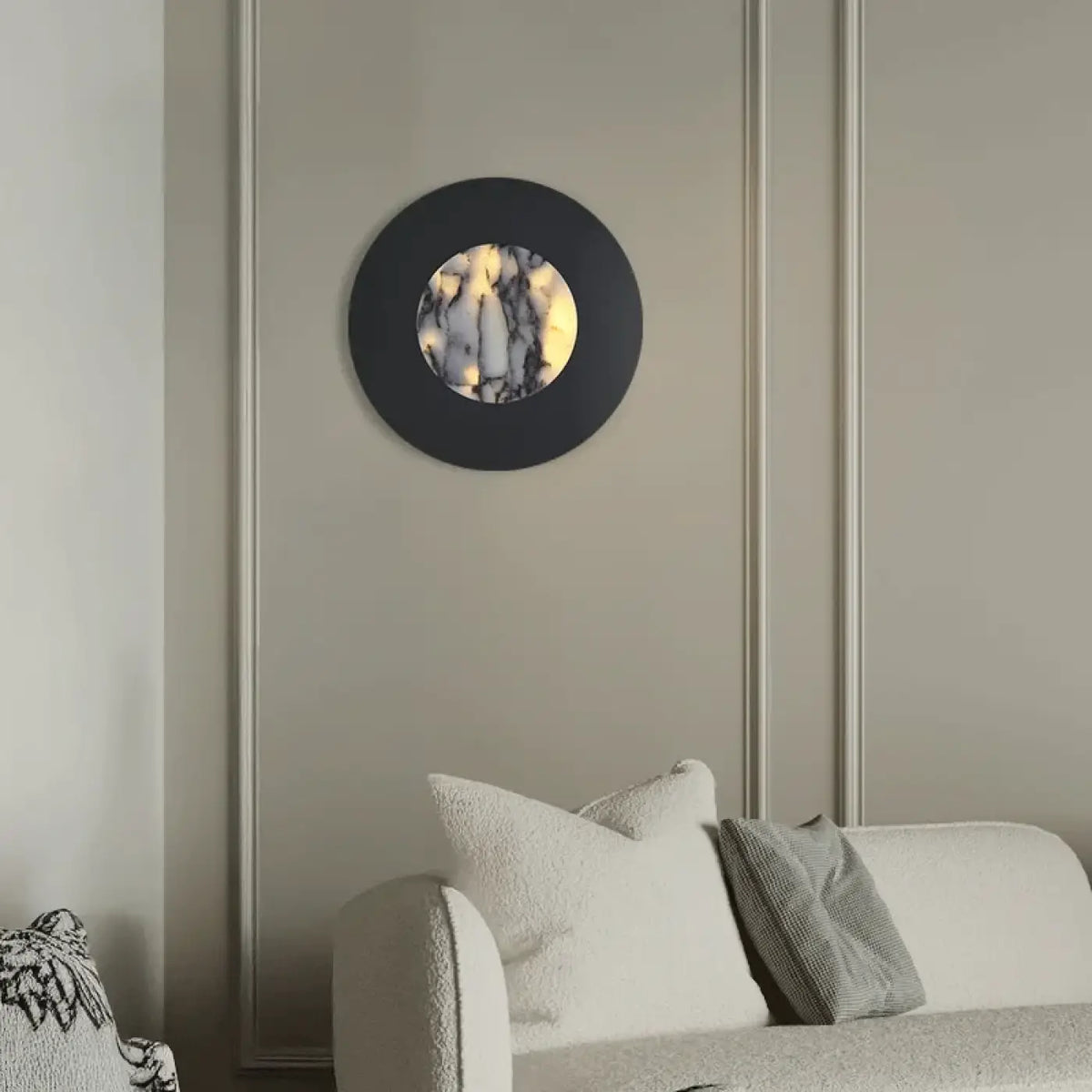Applique Murale Ronde Effet Marbre – Jéline