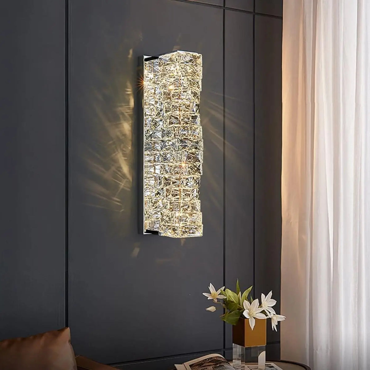 Applique Murale Verre Finition Dorée – Damel