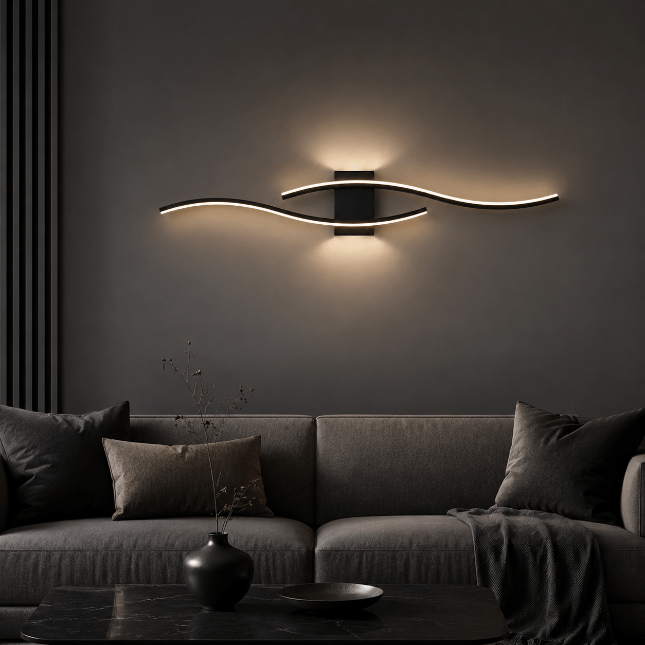 Applique Murale LED Double Vague – Aria