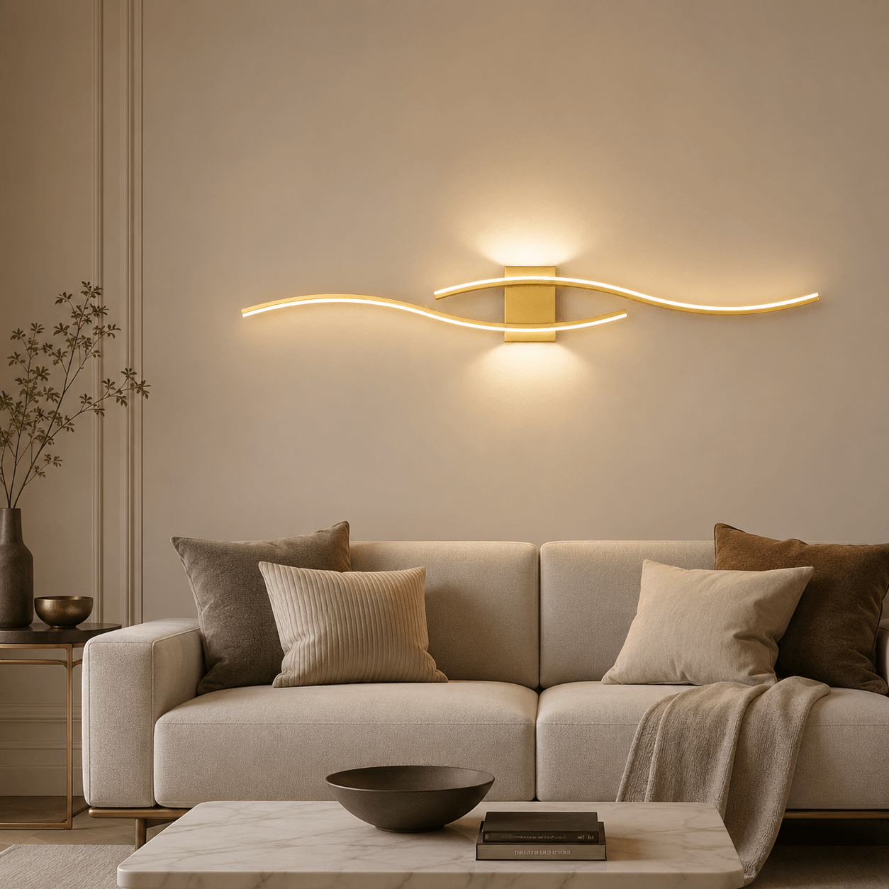 Applique Murale LED Double Vague – Aria