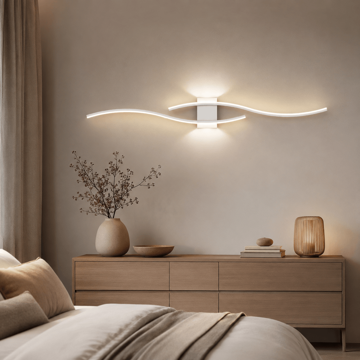 Applique Murale LED Double Vague – Aria