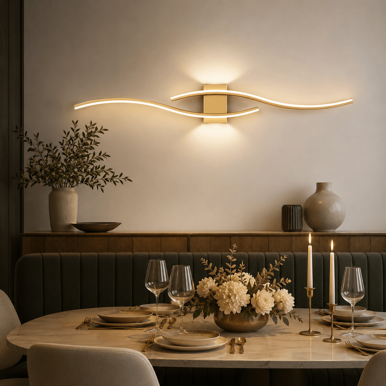 Applique Murale LED Double Vague – Aria