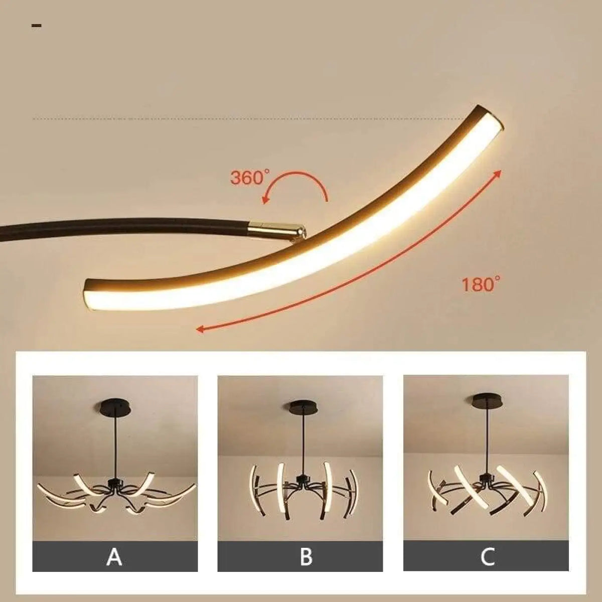 Grand Plafonnier LED Épuré – Bémane