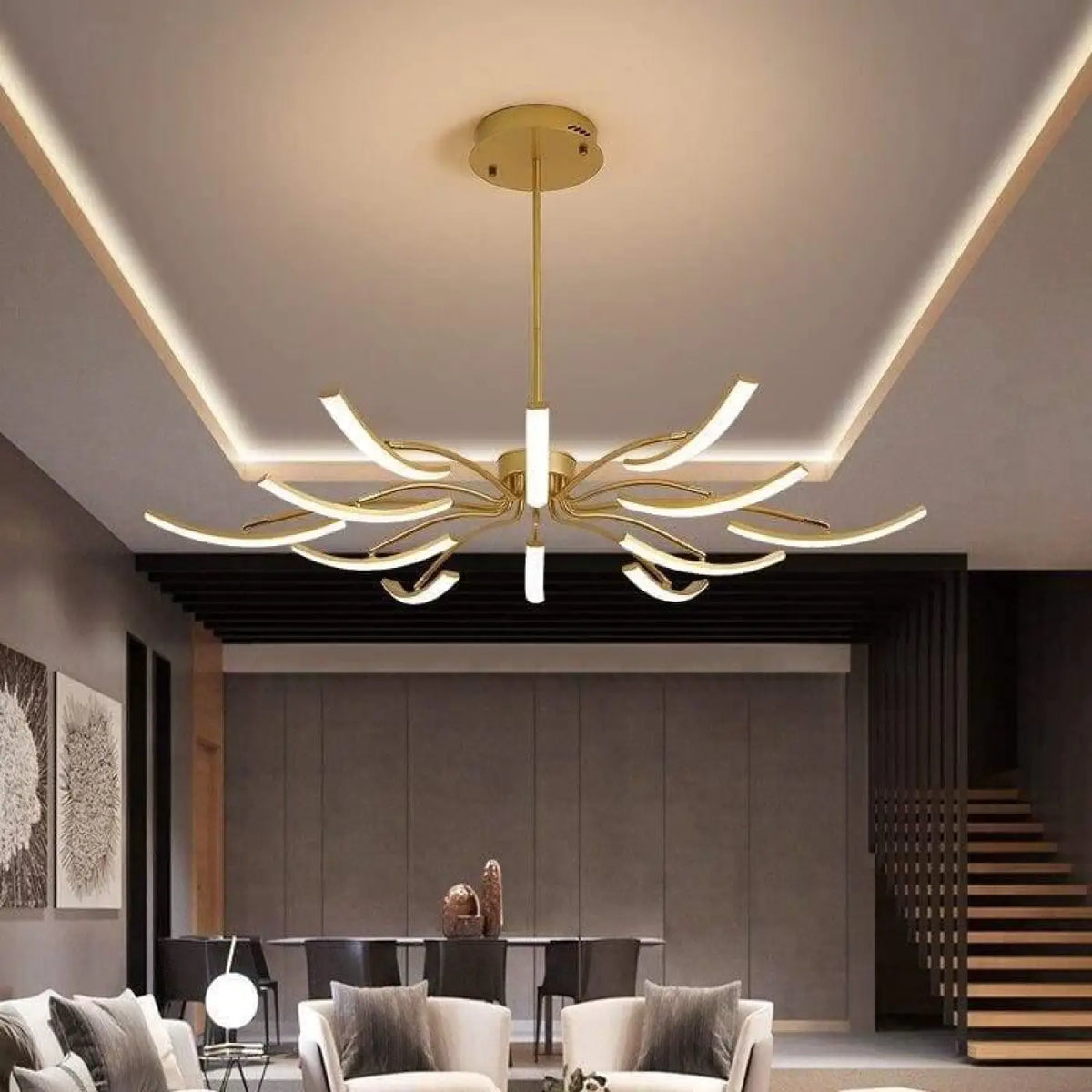 Grand Plafonnier LED Épuré – Bémane
