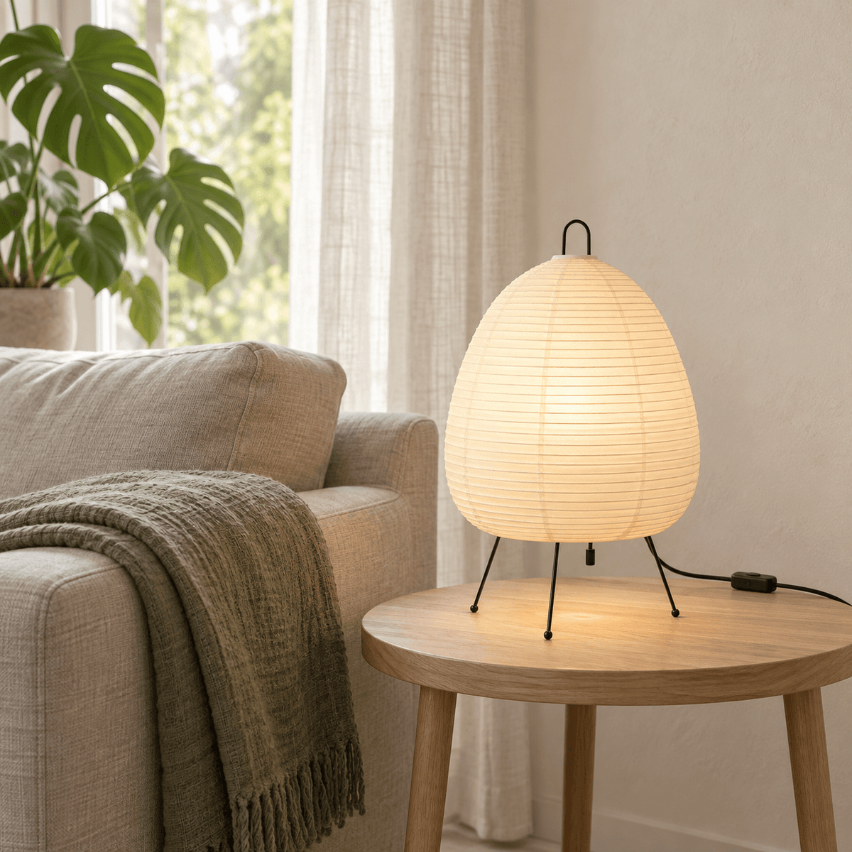 Lampe Japonaise en Papier de Riz – Kumo