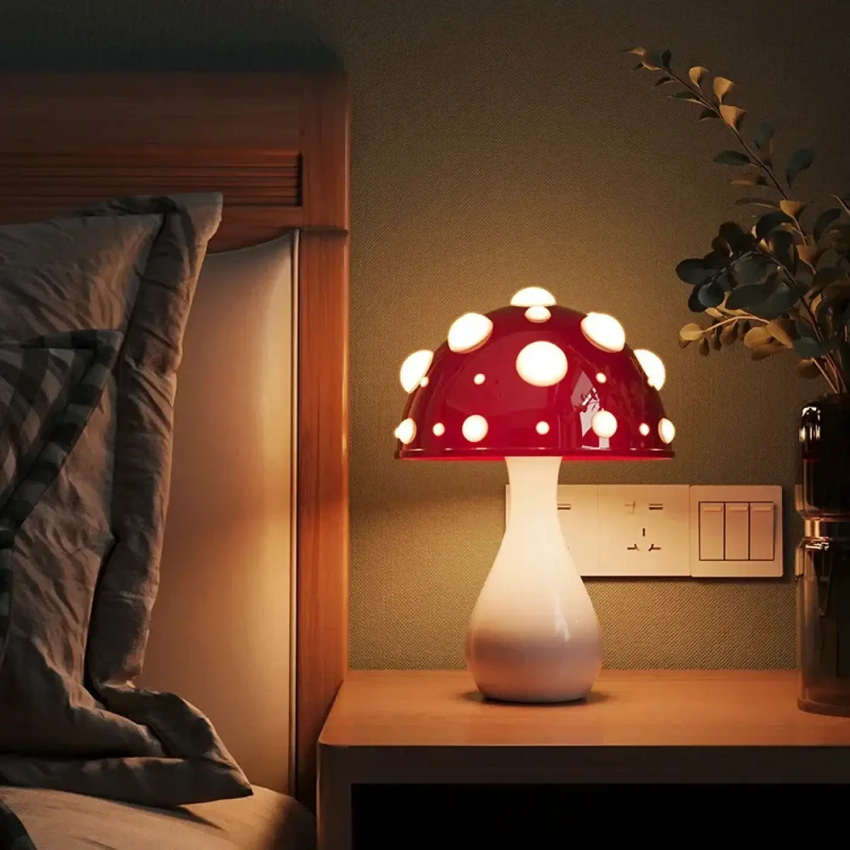 Lampe de Chevet Champignon à Pois – Sedane