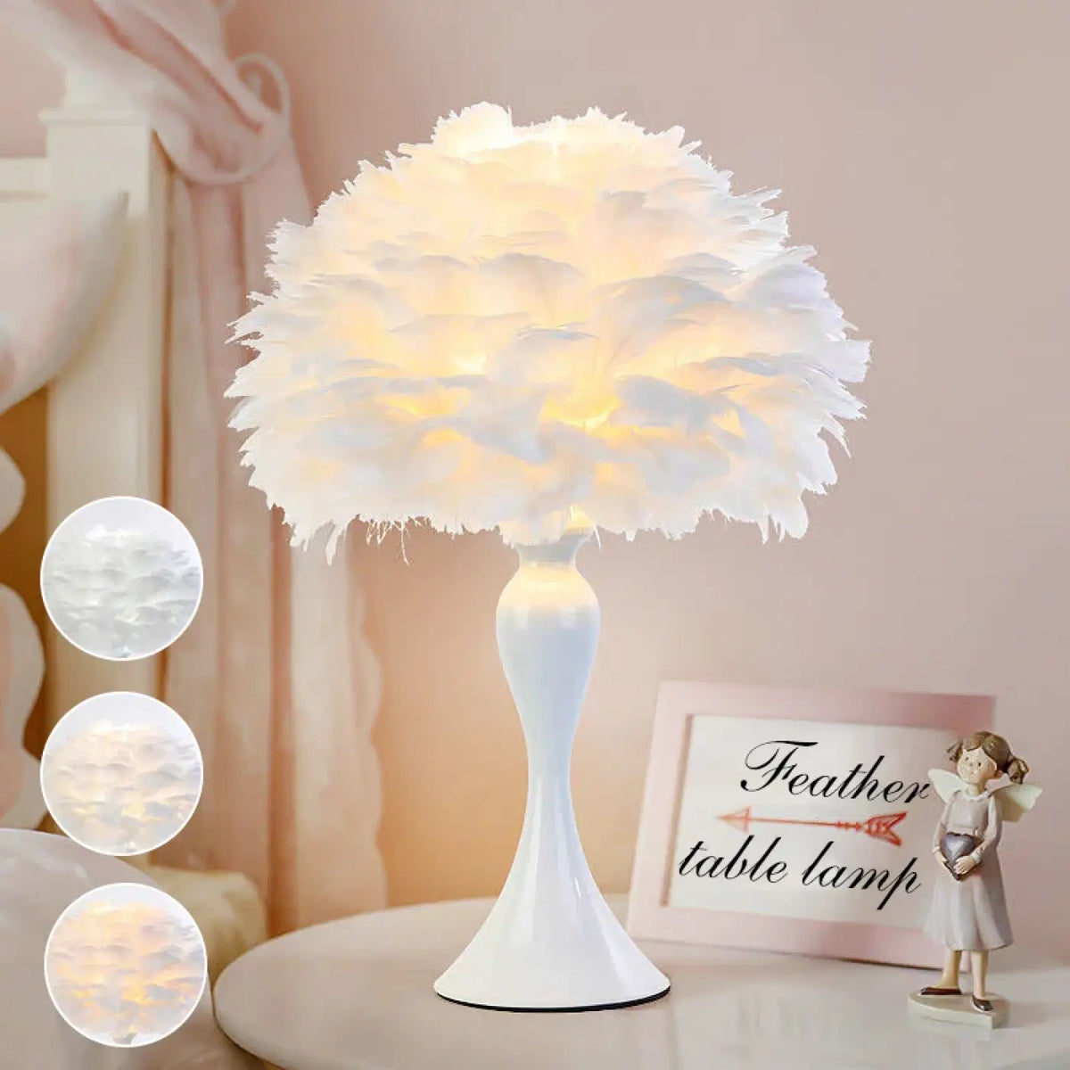 Lampe de Chevet en Plumes – Beline