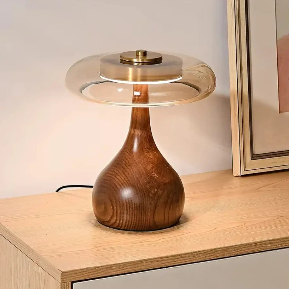 Lampe de Chevet Rétro en Bois – Bovan