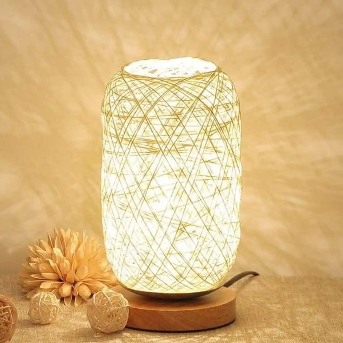 Lampe à Poser en Rotin – Joran