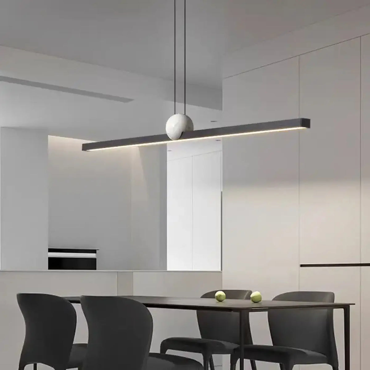 Suspension Minimaliste Cuivre et Boule Blanche – Jonine