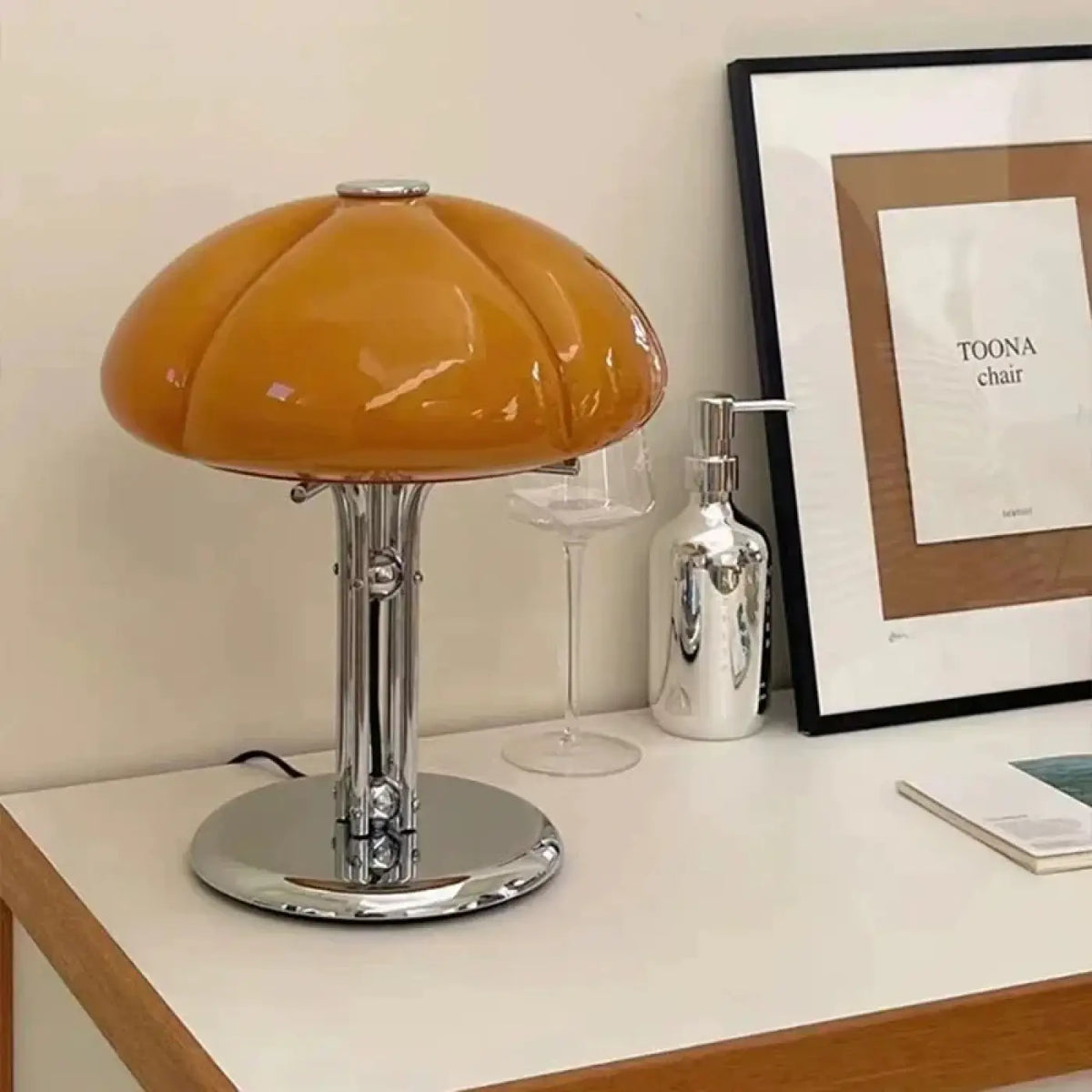 Lampe Champignon en Verre Rétro Moderne – Bamio