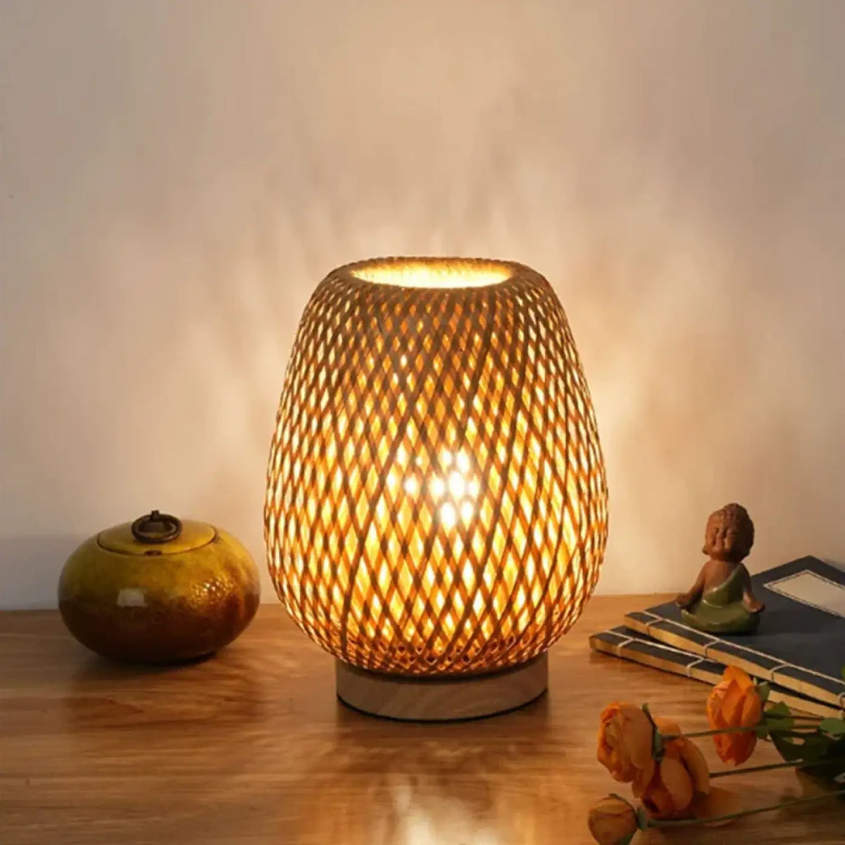 Lampe de Table en Osier – Vanio