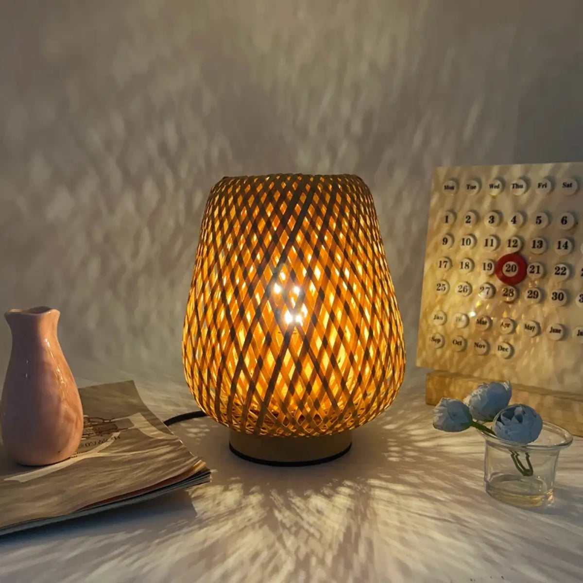 Lampe de Table en Osier – Vanio