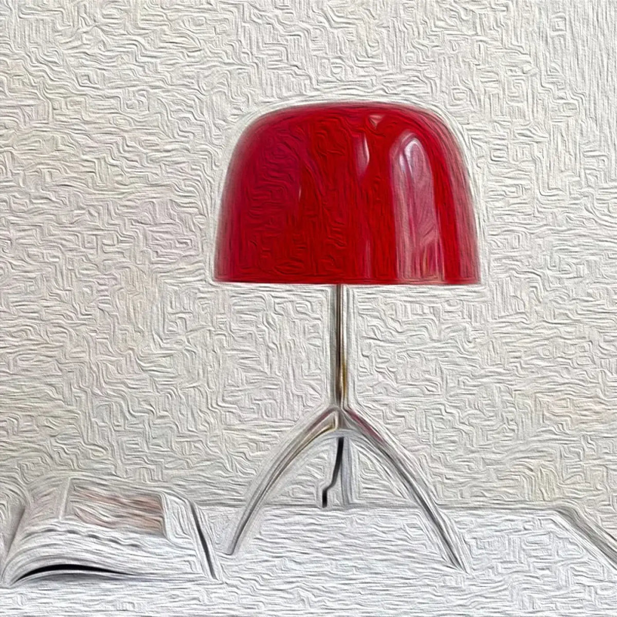 Lampe Tripode Chromée Abat-jour Brillant – Nodan