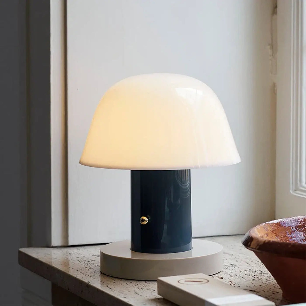 Lampe Champignon Abat-jour Opalin – Rémio