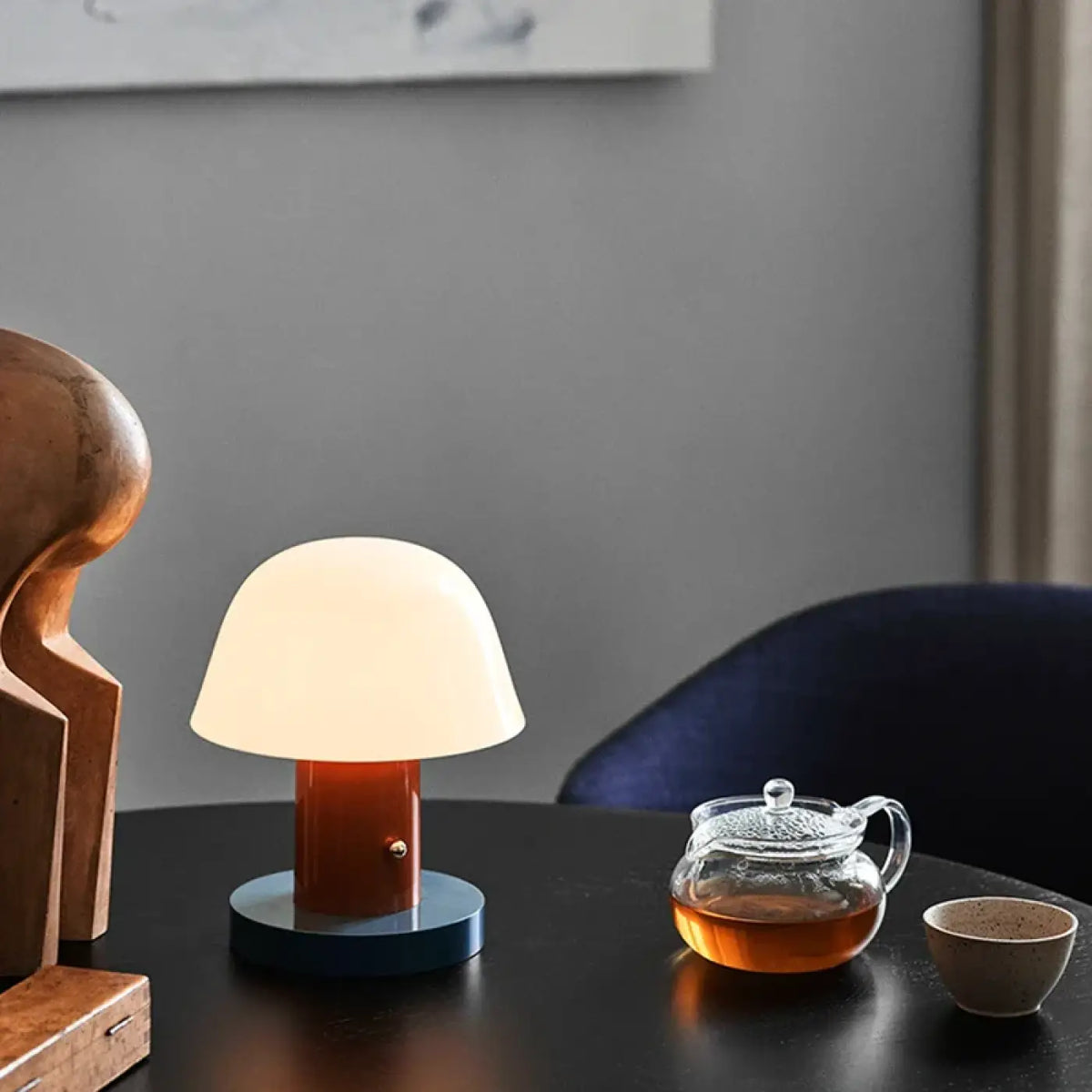 Lampe Champignon Abat-jour Opalin – Rémio
