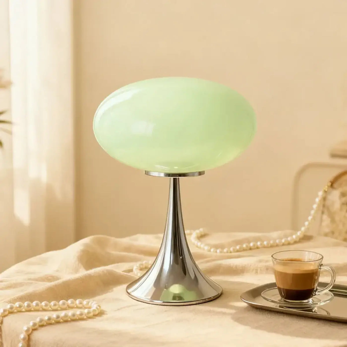 Lampe Champignon à Pied Chromé – Zesane
