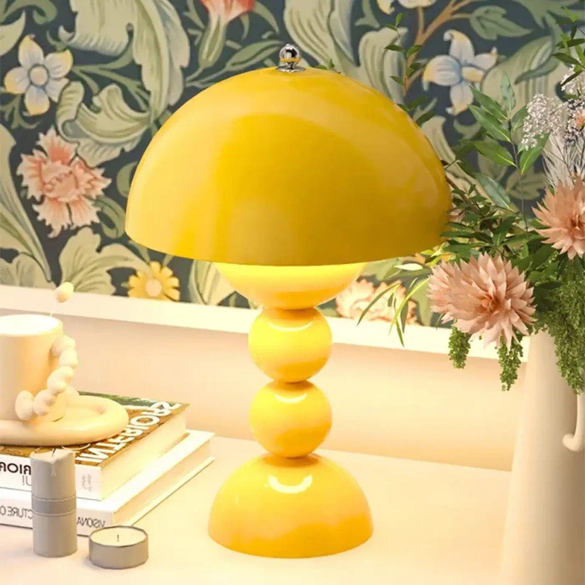 Lampe Champignon en Verre Brillant – Tava