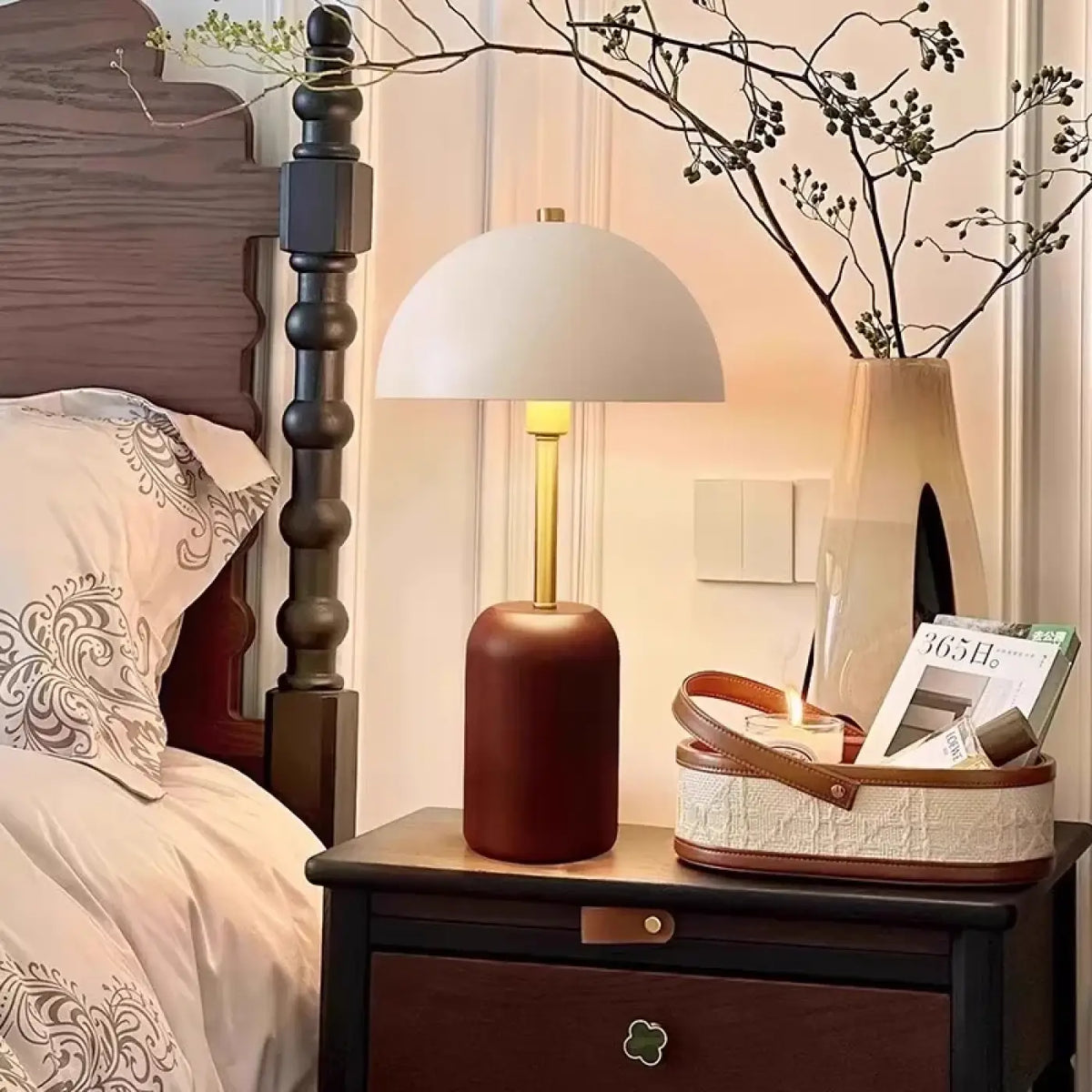 Lampe à Poser Abat-jour Tissu Blanc – Fasette