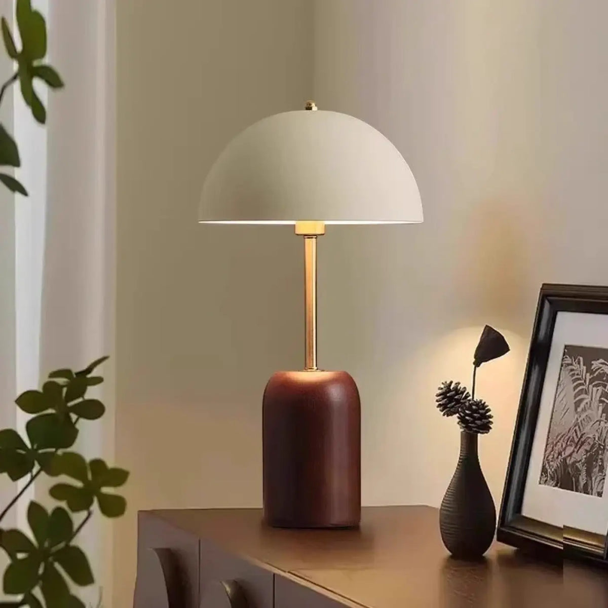 Lampe à Poser Abat-jour Tissu Blanc – Fasette