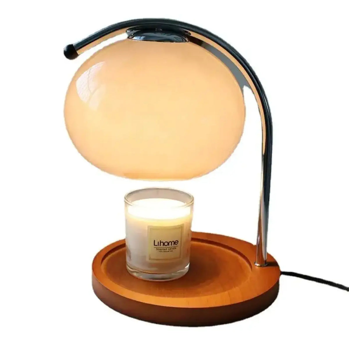 Lampe Globe en Verre et Bois – Fesel