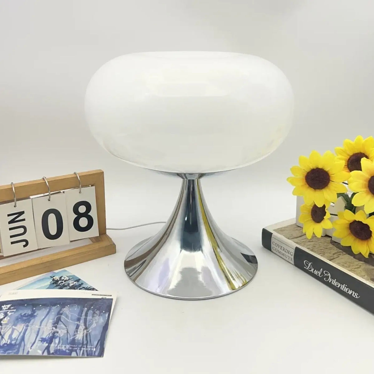 Lampe à Poser Rétro Verre Arrondi – Révo