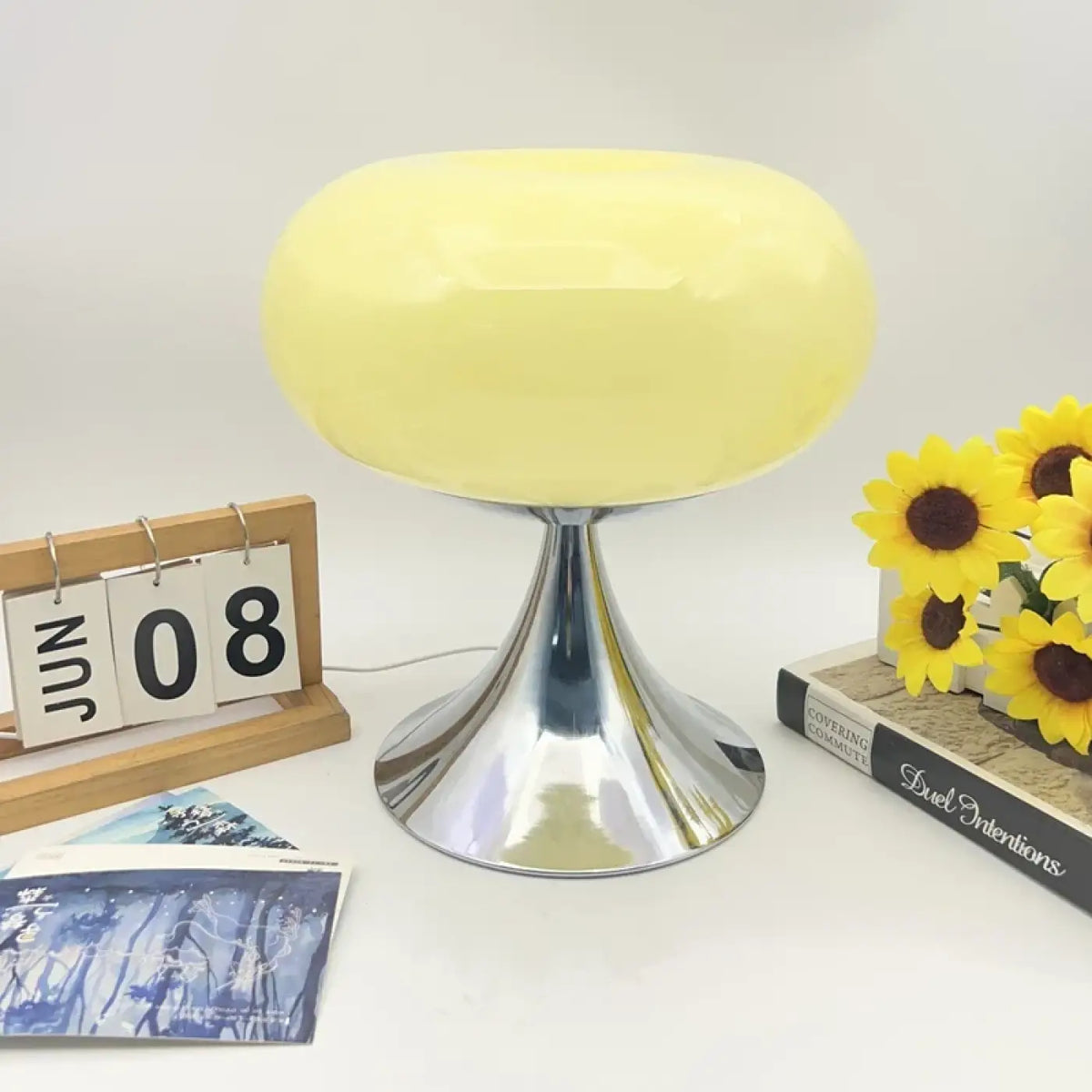 Lampe à Poser Rétro Verre Arrondi – Révo