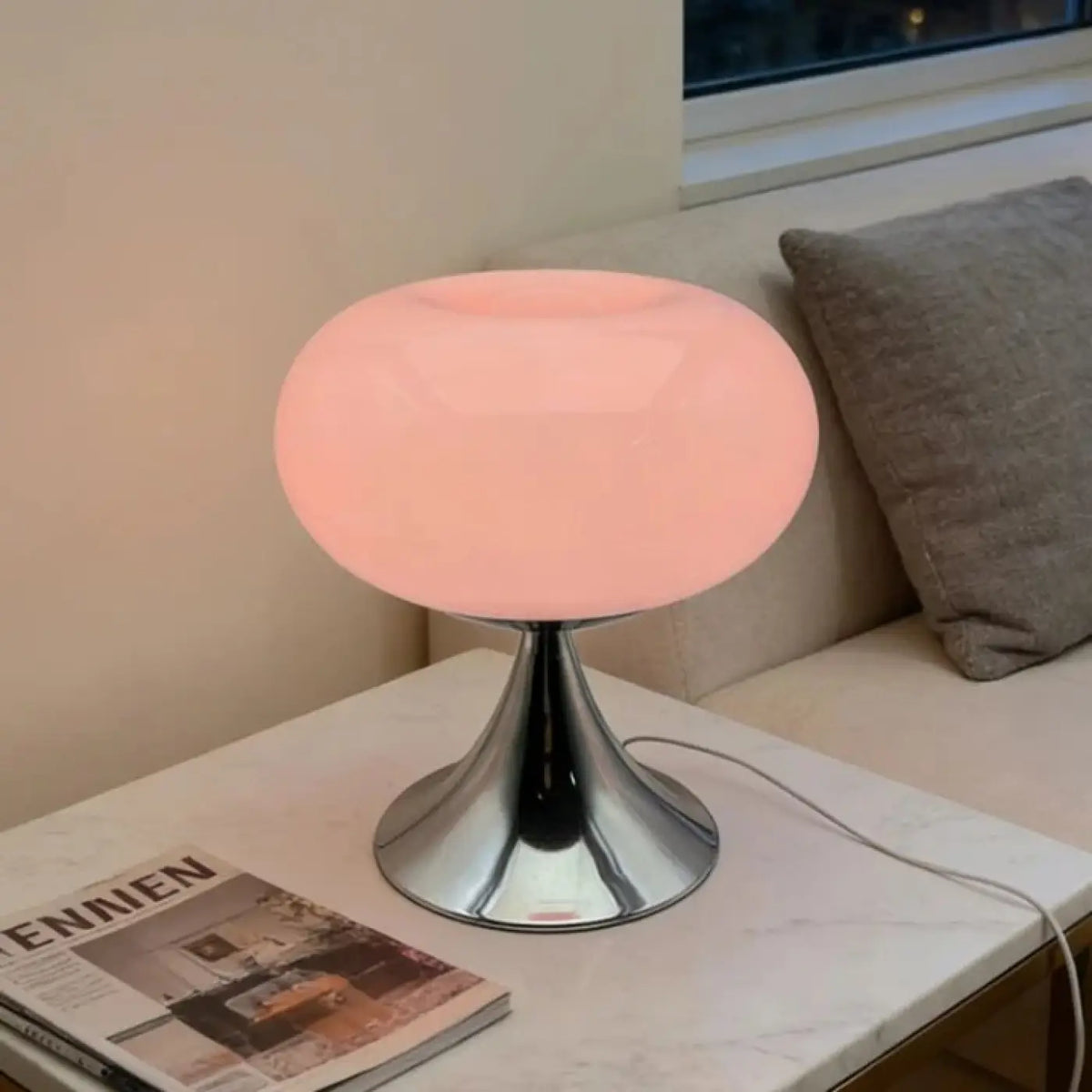 Lampe à Poser Rétro Verre Arrondi – Révo