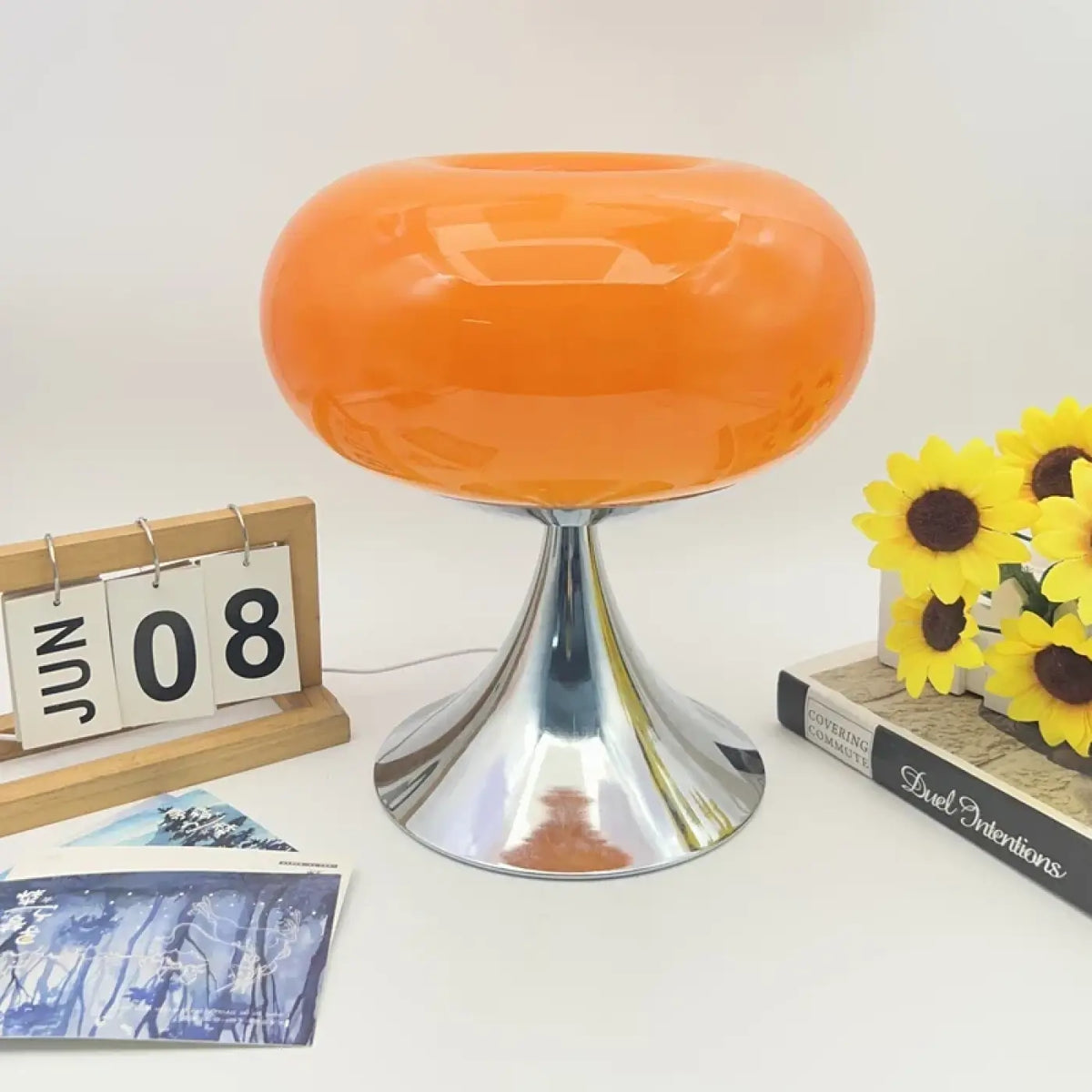 Lampe à Poser Rétro Verre Arrondi – Révo