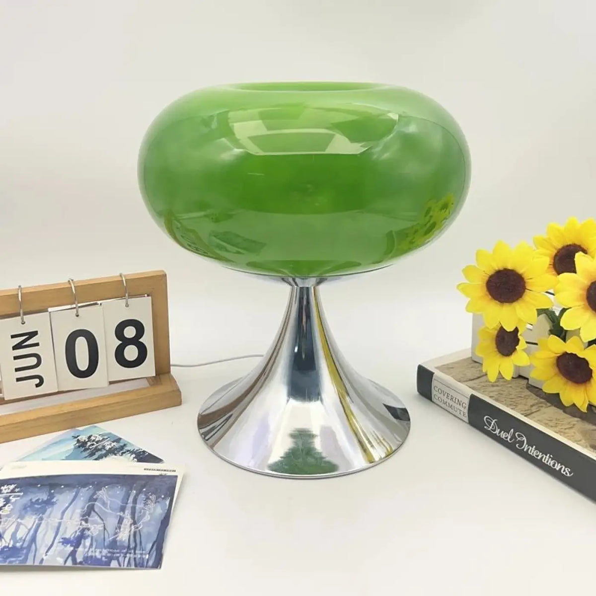 Lampe à Poser Rétro Verre Arrondi – Révo