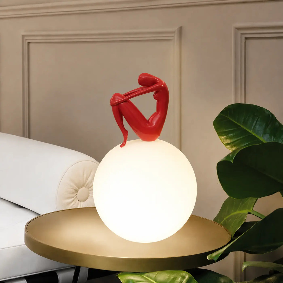 Lampe Silhouette Enlacée et Sphère – Téno