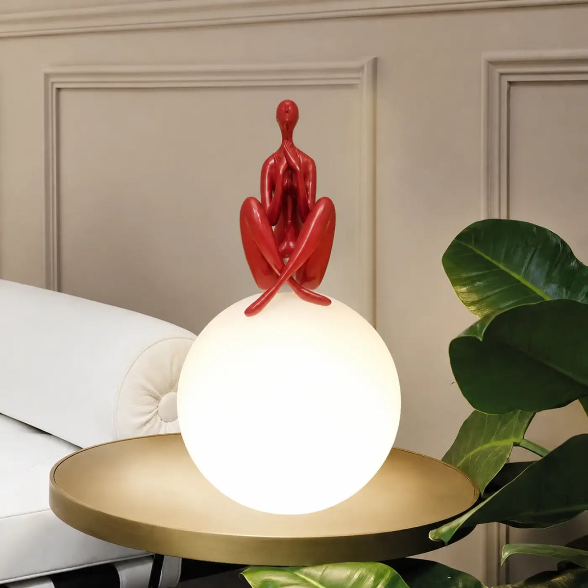 Lampe Silhouette Enlacée et Sphère – Téno