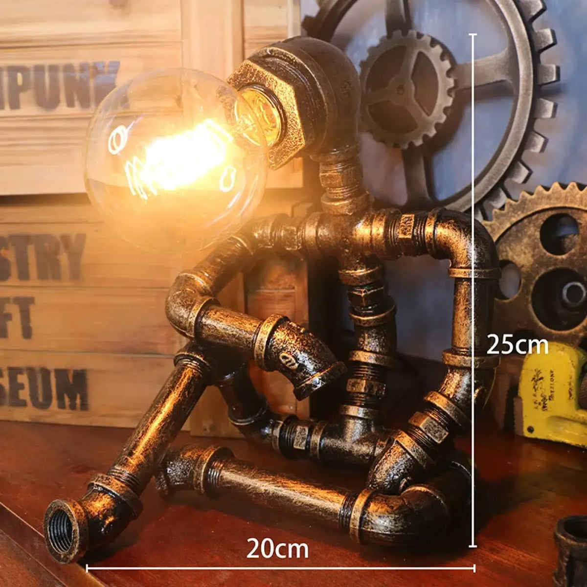 Lampe à Poser Steampunk Industrielle – Fodelle